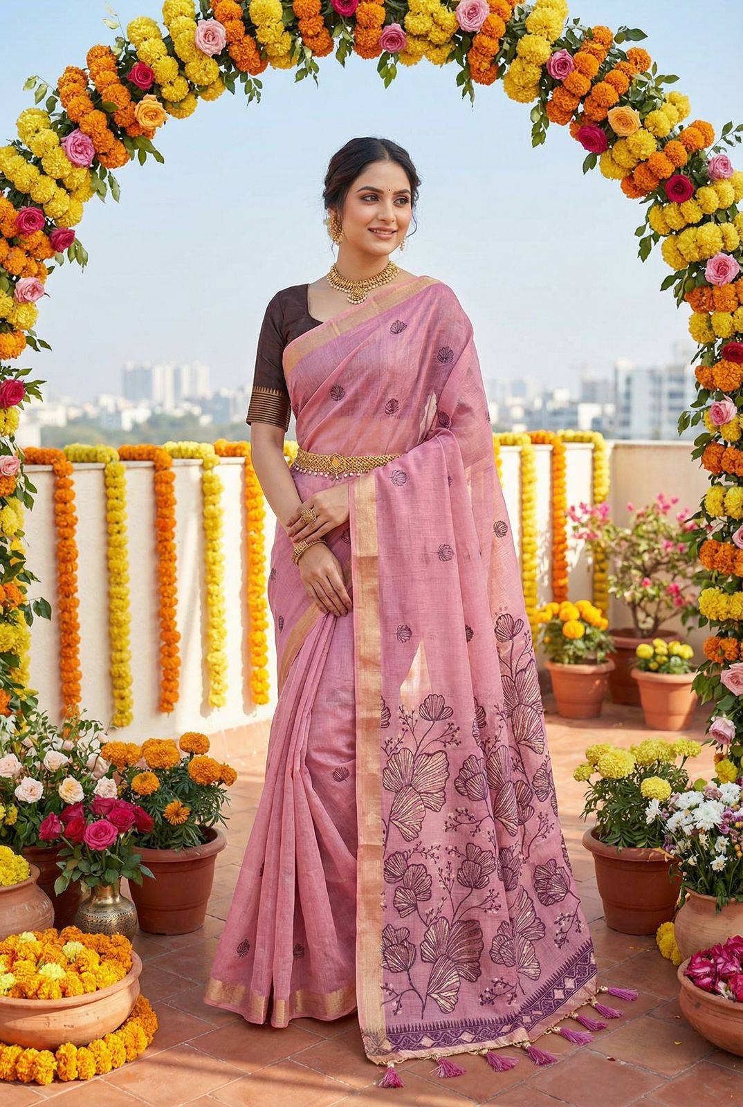 Anupama Arya Flower-2 Saree distributors in Hyderabad